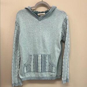 Cabela's Gray Knit Hoodie Sweatshirt